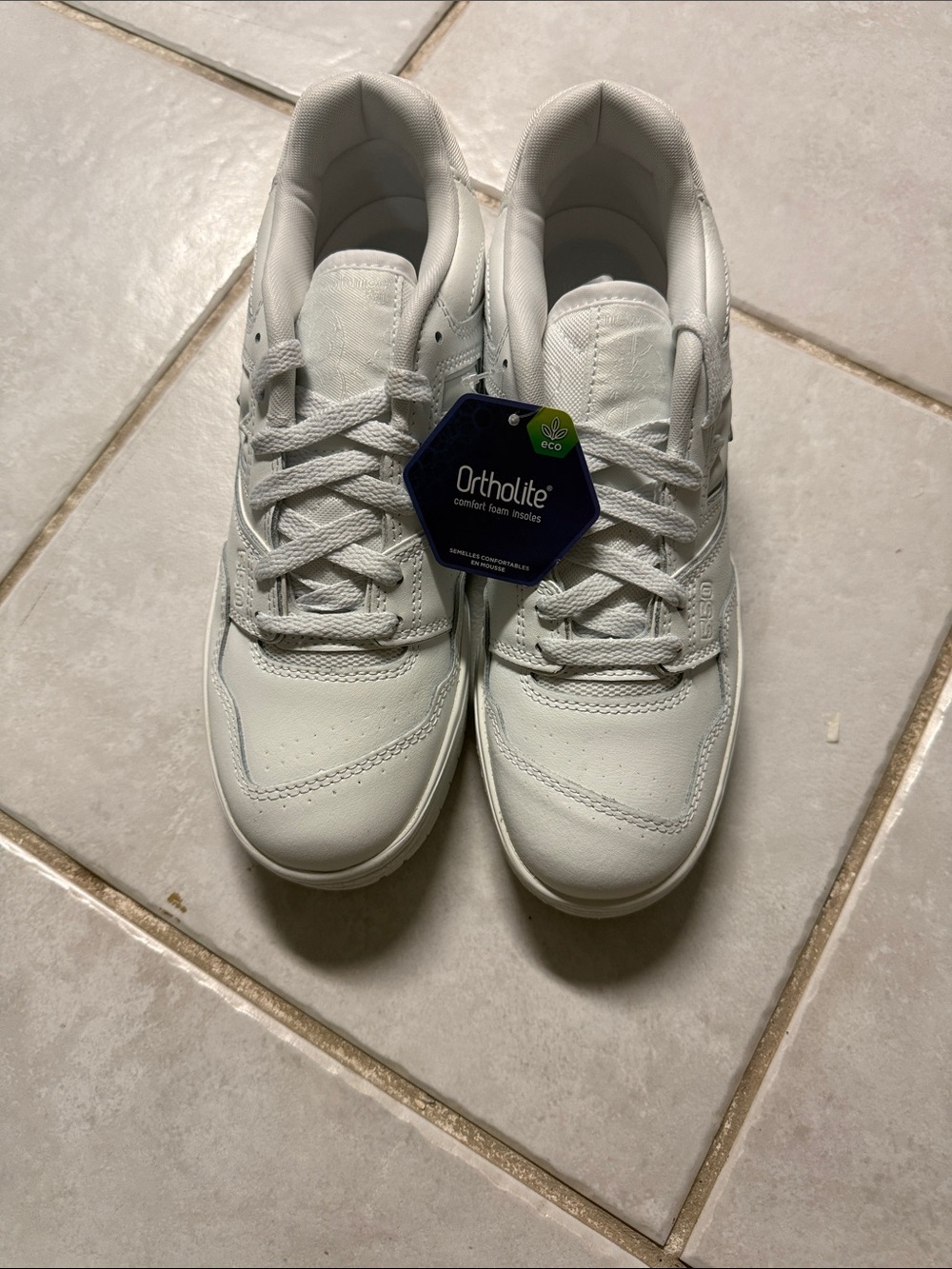 New Balance White Women's Ortholite Lace-Up Sneakers